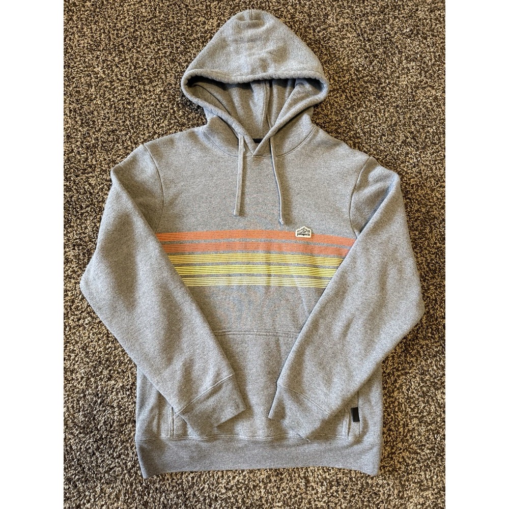 Patagonia Line Logo Ridge Stripe Uprisal Hoody Gray Women S Men XS
